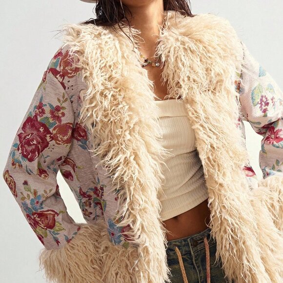 Apricot Casual Women's Boho Vacation Woven Regular Jacket - Picture 6 of 9